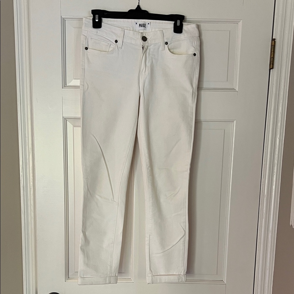 PAIGE Women's Straight Leg White Jeans sz 27